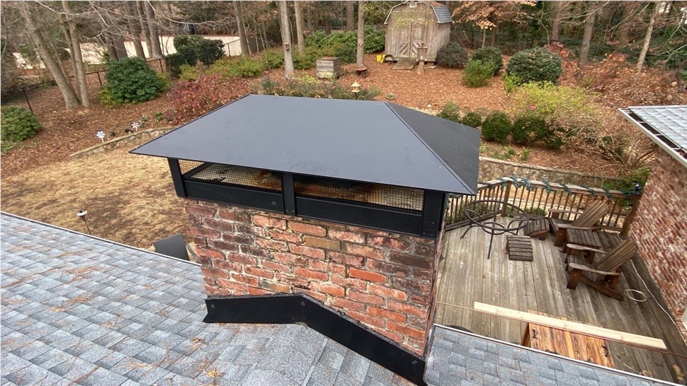Chimney Protection, Roofing Project in Atlanta, GA by Dr. Roof