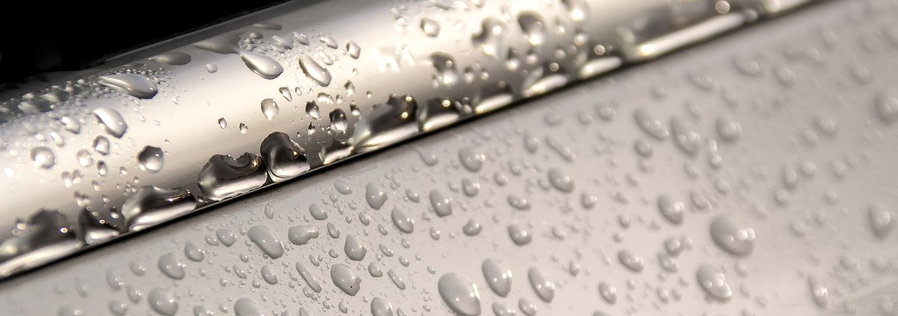 Water Droplets on Metal Roof