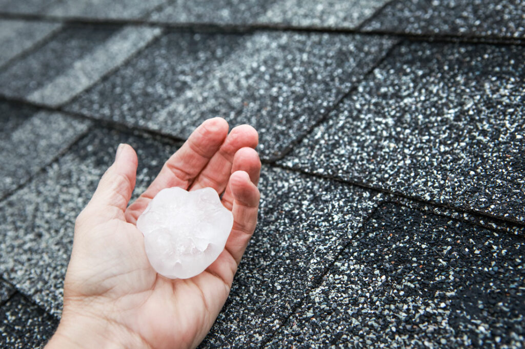hail roofing damage