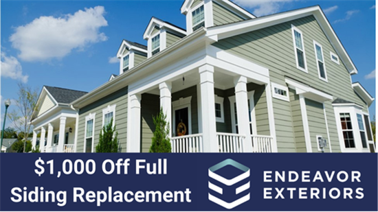 $1,000 off full siding replacement