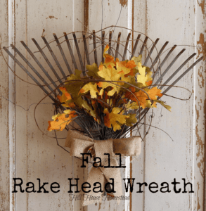 Fall Rake Head Wreath .