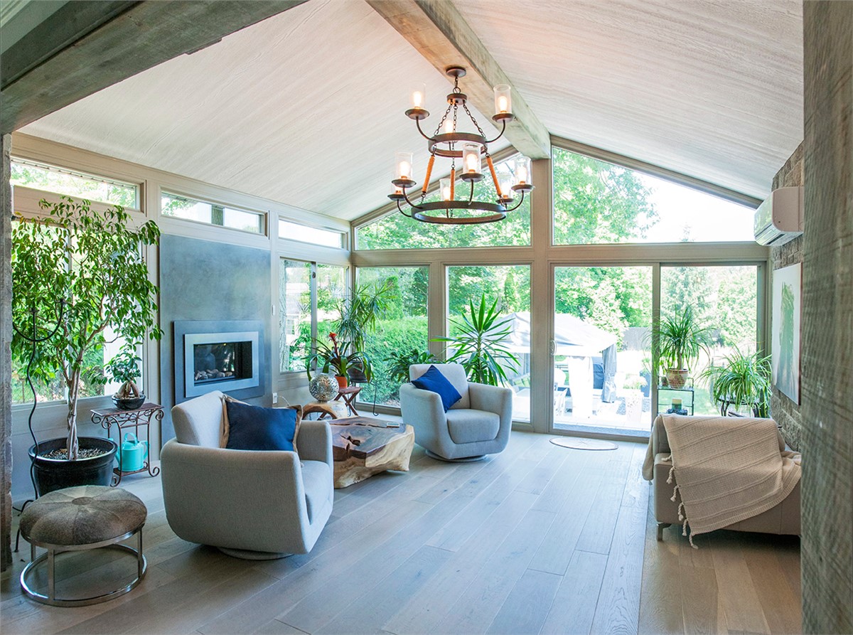 Interior of a sunroom