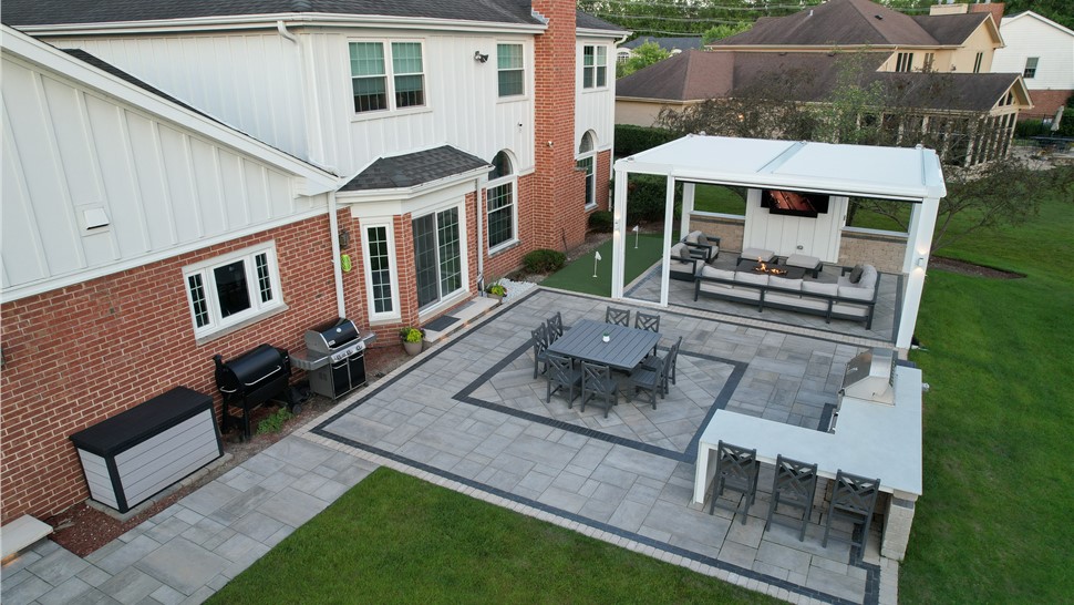 Backyard Remodel, Outdoor Living, Pergolas Project in Northbrook, IL by Erdmann Outdoor Living