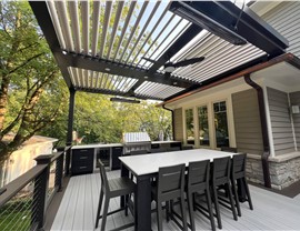 Backyard Remodel, Decks, Outdoor Living, Pergolas Project in Glen Ellyn, IL by Erdmann Outdoor Living