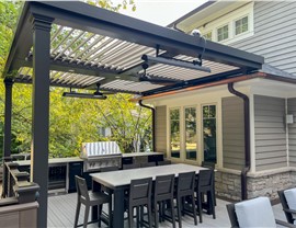 Backyard Remodel, Decks, Outdoor Living, Pergolas Project in Glen Ellyn, IL by Erdmann Outdoor Living