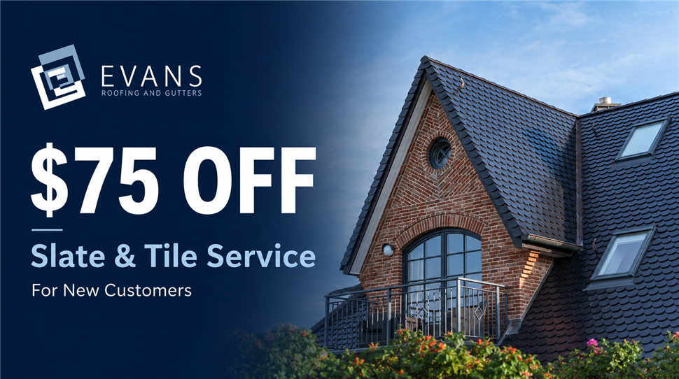 Slate and tile roof service by Evans Roofing & Gutters in Pittsburgh
