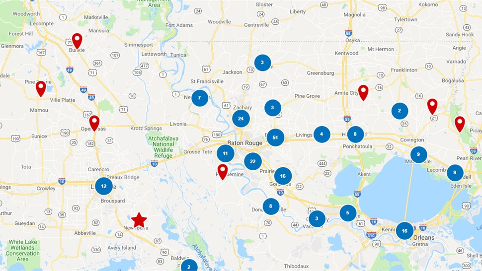 Service Area| EZ Baths | Baton Rouge Bath Remodeler