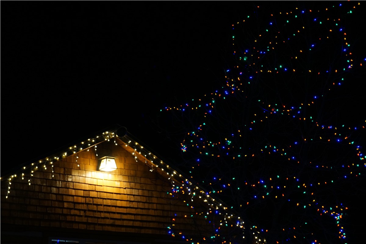 Use caution when installing Christmas lights on the roof of your home. You do not want to damage your roof!