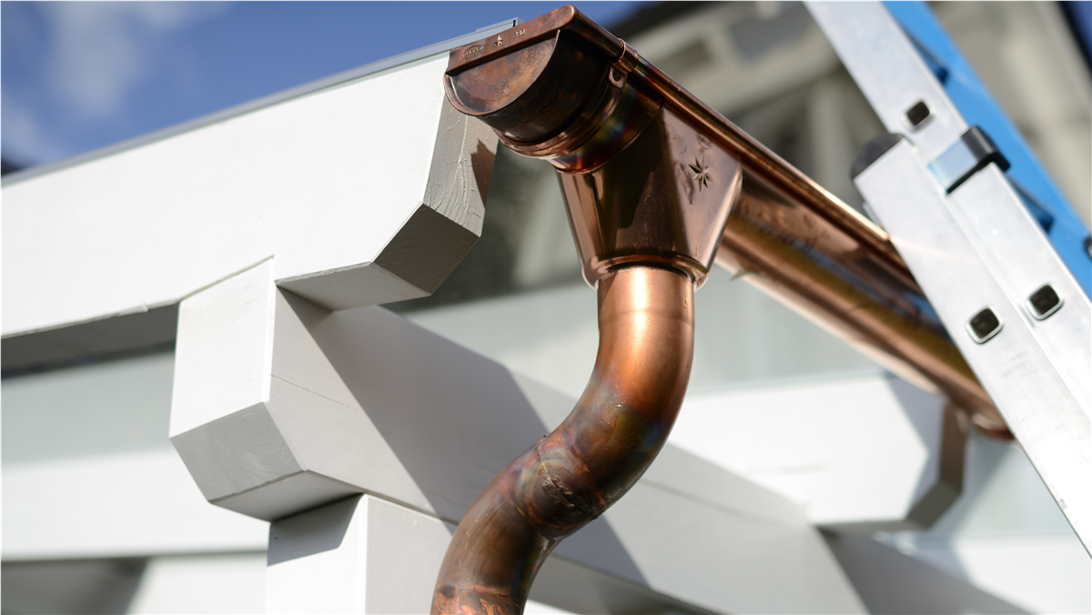 Copper gutters are a beautiful addition to your home. 