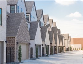 A row of new constructed buildings side by side