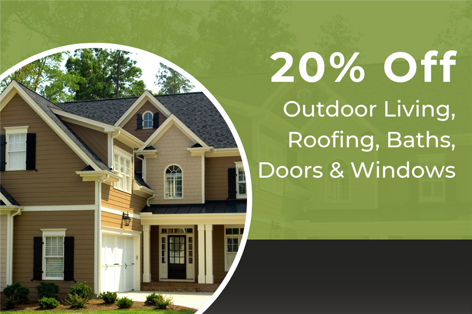 Fletcher Home 20% Off Outdoor Living, Roofing, Baths, Doors, & Windows