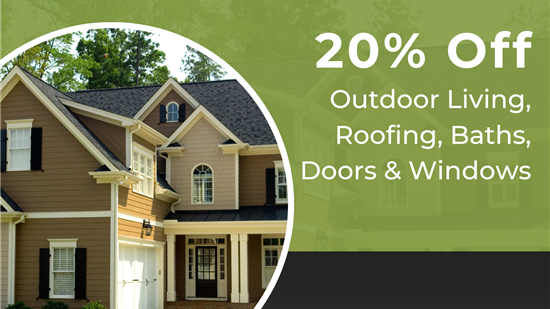 Fletcher Home 20% Off Outdoor Living, Roofing, Baths, Doors, & Windows