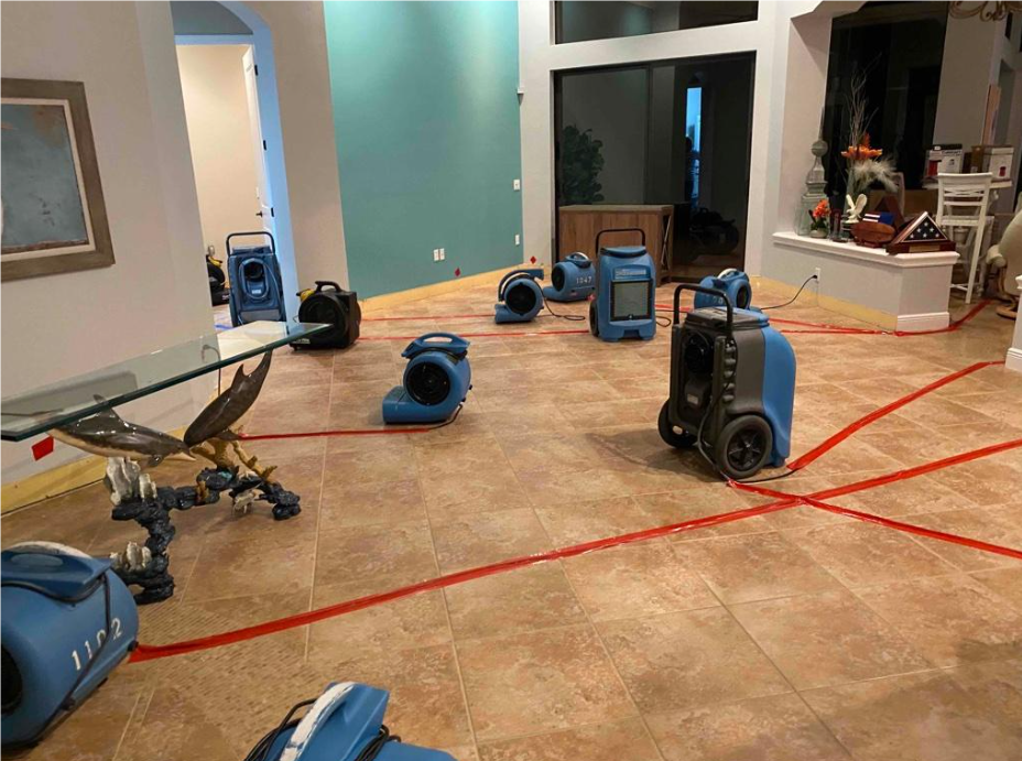 Water extraction machines and equipment in a Bradenton home