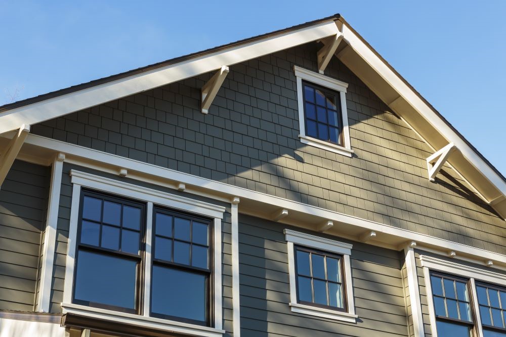 Home exterior with several windows