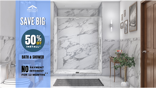 Save 50% on your bath and shower remodeling 