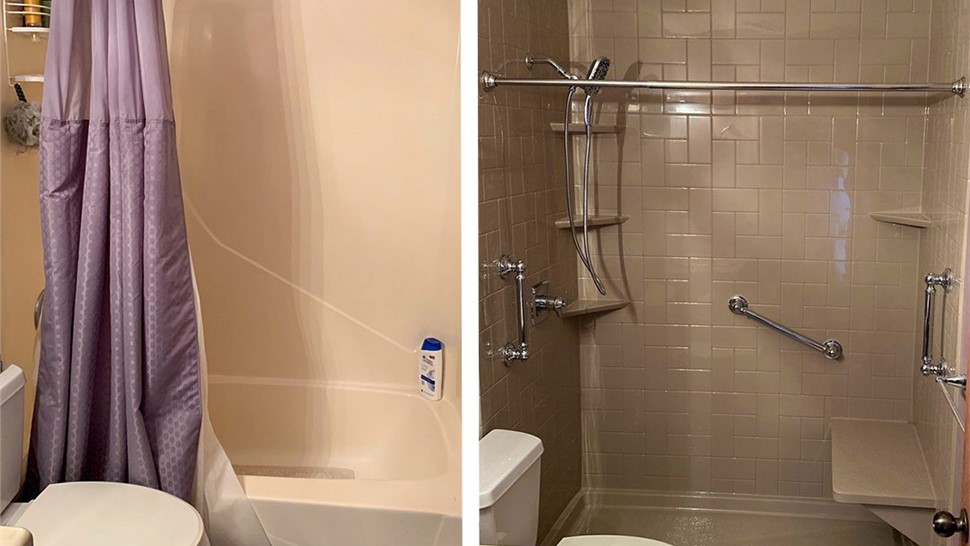 Tubs & Showers Project in Lynn Haven, FL by Hometown Contractors, Inc.