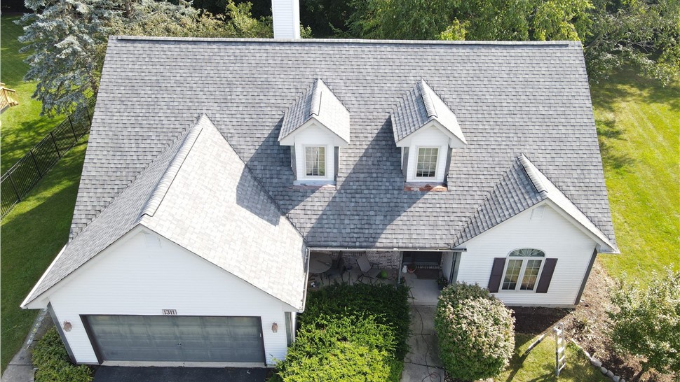 Gutters, Roofing, Roofing Replacement Project in North Aurora, IL by Horizon Restoration