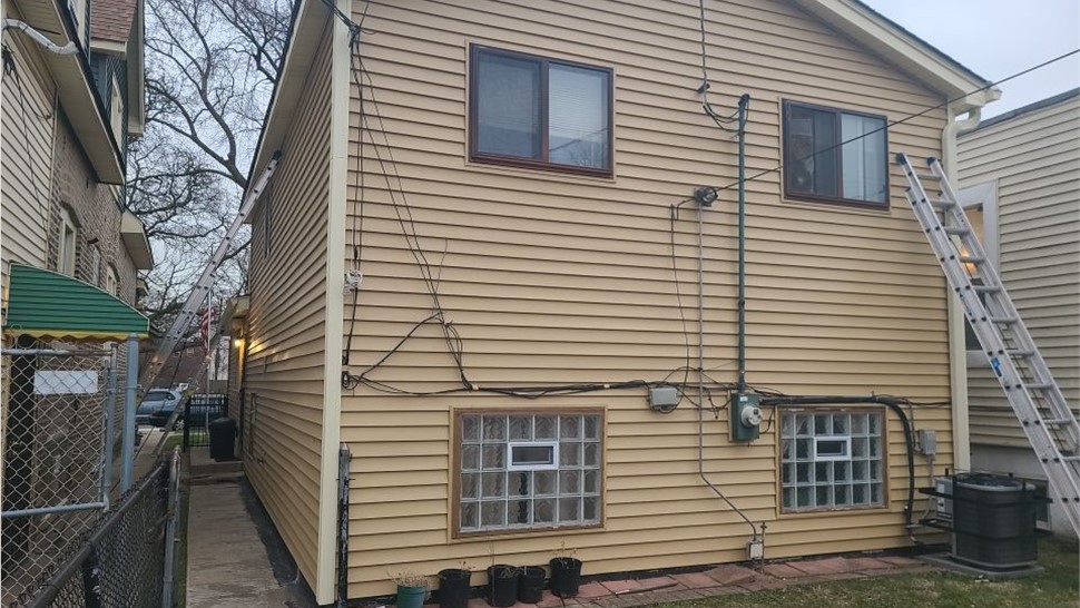 Awnings, Gutters, Roofing, Siding Project in Chicago, IL by Horizon Restoration