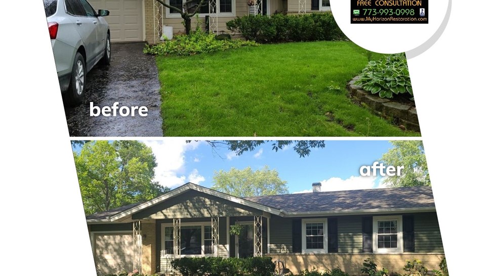 Gutters, Roofing, Siding Project in Downers Grove, IL by Horizon Restoration