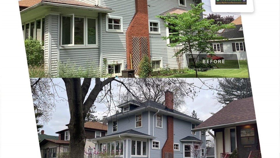 Gutters, Roofing, Siding Project in Berwyn, IL by Horizon Restoration