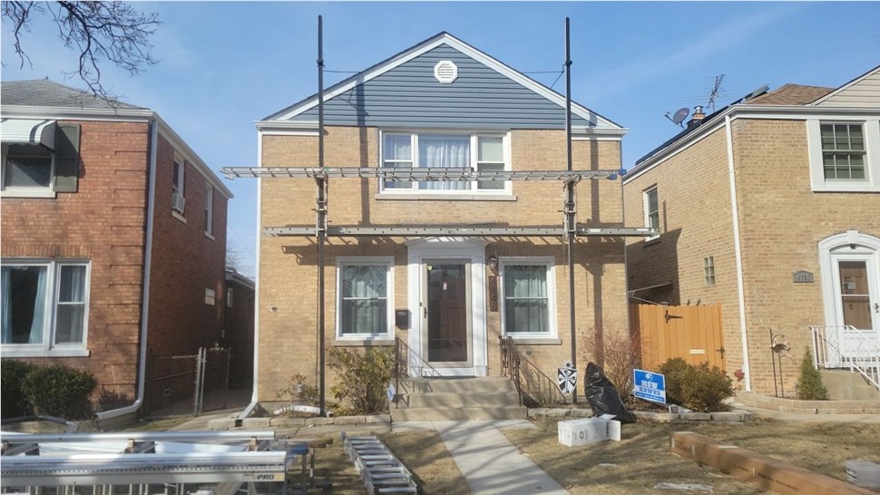 Awnings, Gutters, Roofing, Siding Project in Chicago, IL by Horizon Restoration