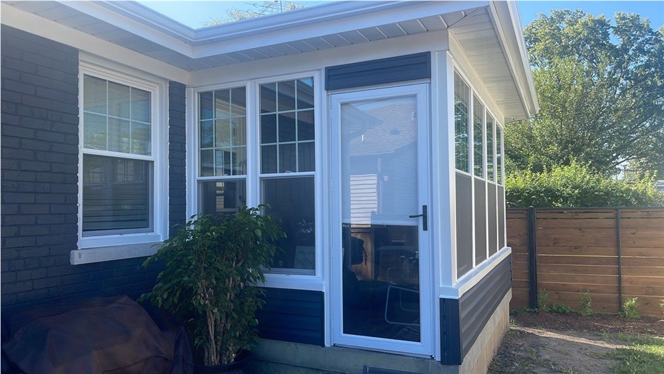 Doors, Gutters, Roofing, Siding Project in Skokie, IL by Horizon Restoration