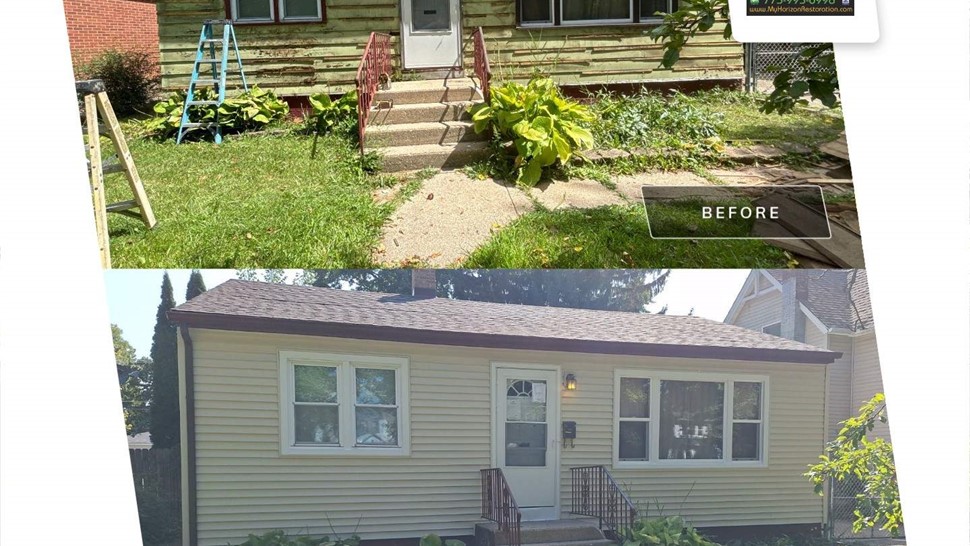 Gutters, Roofing, Roofing Replacement, Siding Project in Zion, IL by Horizon Restoration