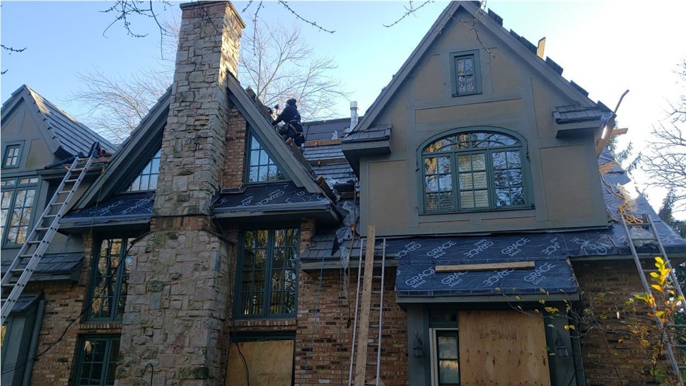 Gutters, Roofing Project in Wilmette, IL by Horizon Restoration