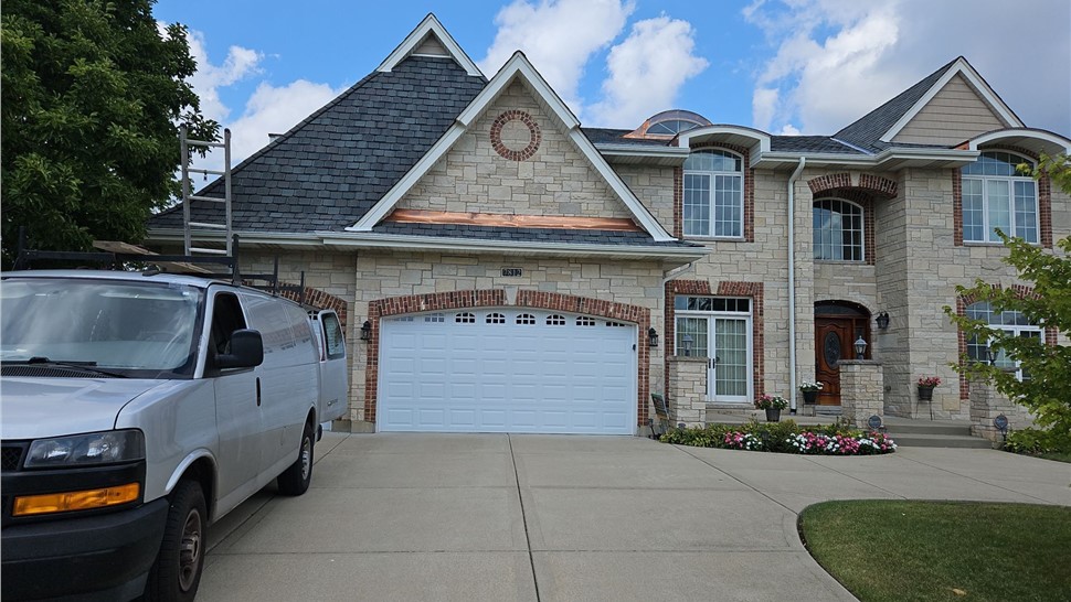 Doors, Gutters, Roofing, Roofing Project in Norridge, IL by Horizon Restoration