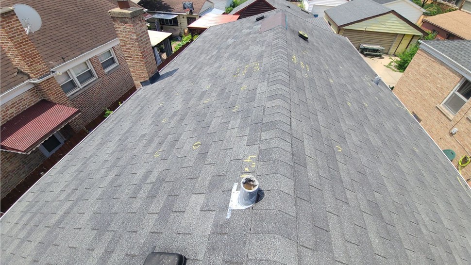 Awnings, Gutters, Roofing, Roofing Replacement Project in Franklin Park, IL by Horizon Restoration