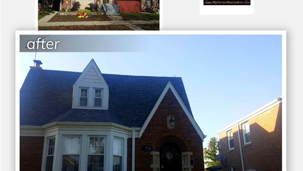 Gutters, Roofing Project in Chicago, IL by Horizon Restoration