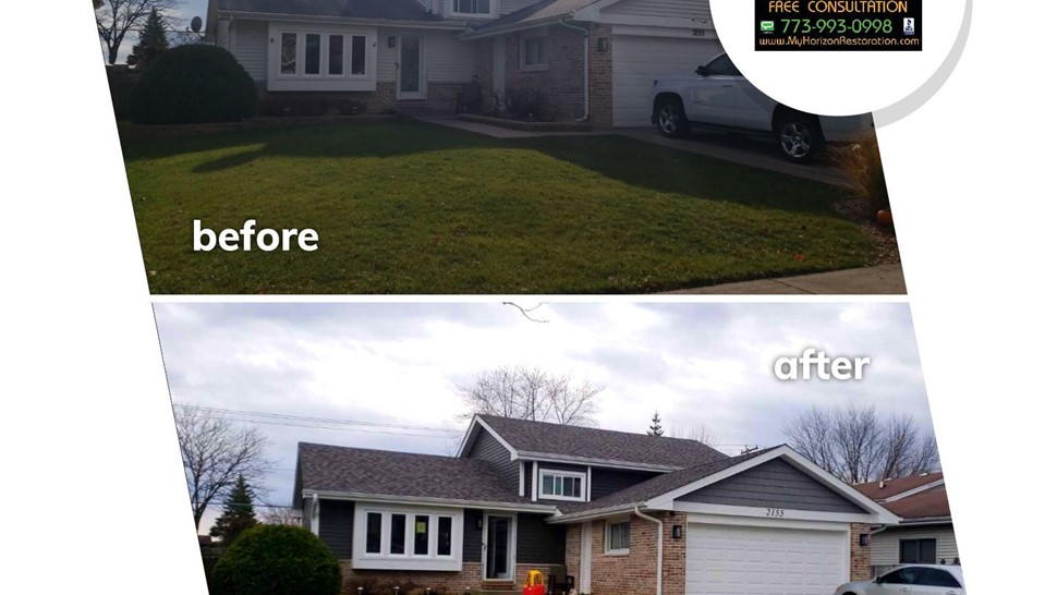 Gutters, Roofing, Siding Project in Hanover Park, IL by Horizon Restoration
