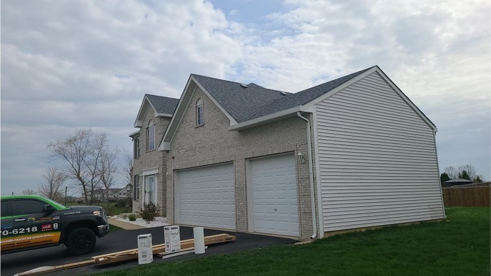 Gutters, Roofing Project in Matteson, IL by Horizon Restoration