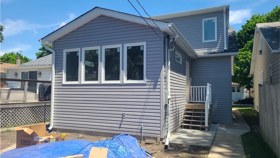 Gutters, Siding Project in Chicago, IL by Horizon Restoration