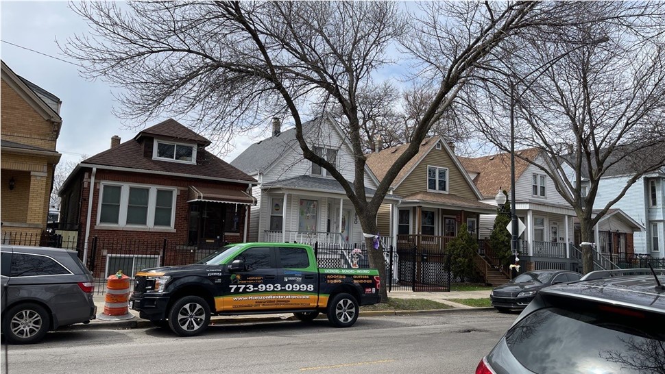 Gutters, Roofing Project in Chicago, IL by Horizon Restoration