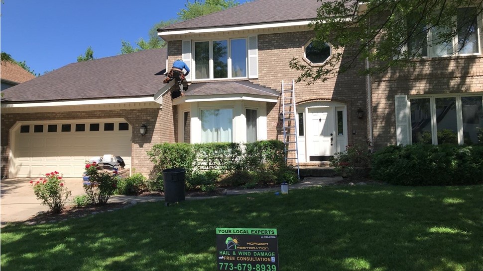 Gutters, Roofing Project in Hinsdale, IL by Horizon Restoration