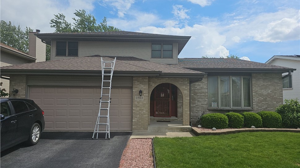 Gutters, Roofing, Roofing Replacement Project in Hazel Crest, IL by Horizon Restoration