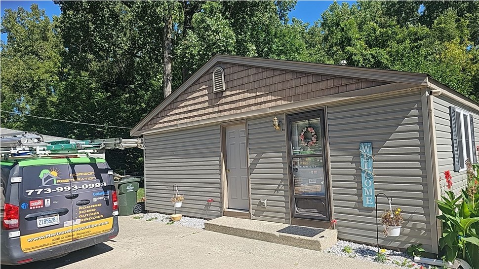 Gutters, Roofing, Roofing Replacement Project in Carpentersville, IL by Horizon Restoration