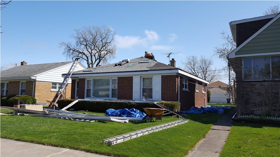 Gutters, Roofing Project in Skokie, IL by Horizon Restoration