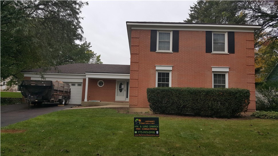 Gutters, Roofing Project in Palatine, IL by Horizon Restoration