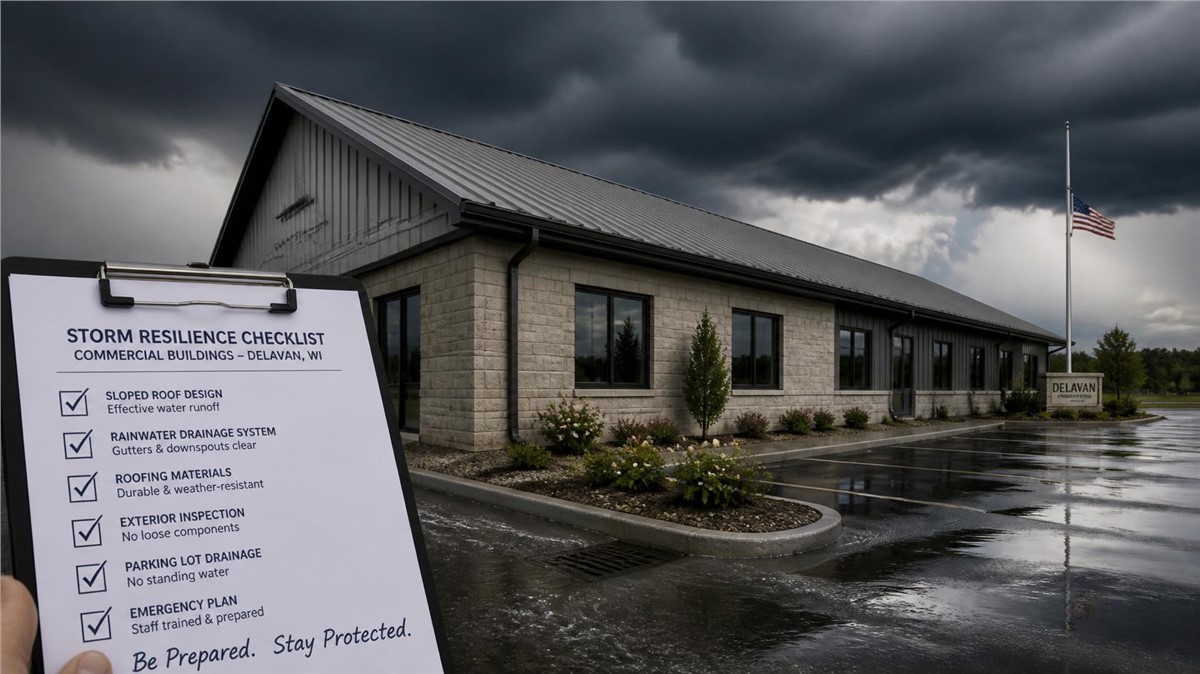Storm Preparedness for Commercial Buildings in Delavan, WI: Exterior Checklist