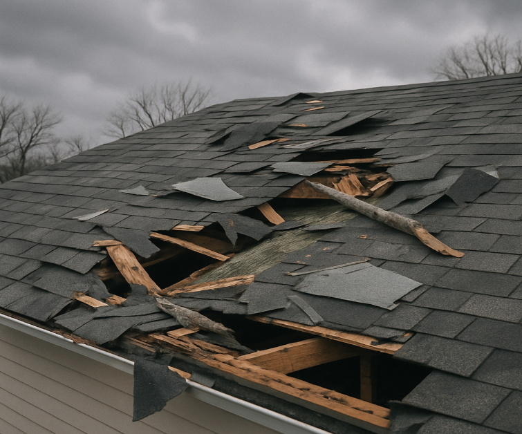 Roof inspection after storm