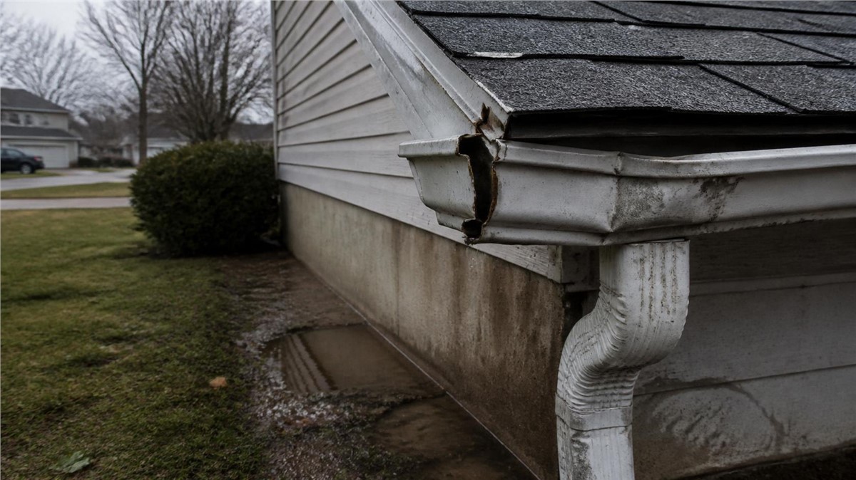 Hail Damage to Gutters in Hampshire, IL: Dents, Leaks & Drainage Issues
