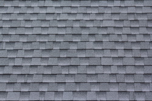 Asphalt shingle roof close-up with dimensional pattern