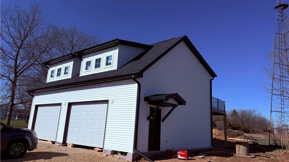 Gutters Project in Byron, IL by Huskie Exteriors