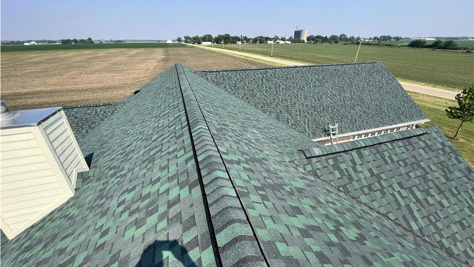 Roofing, Storm Damage Project in Chana, IL by Huskie Exteriors