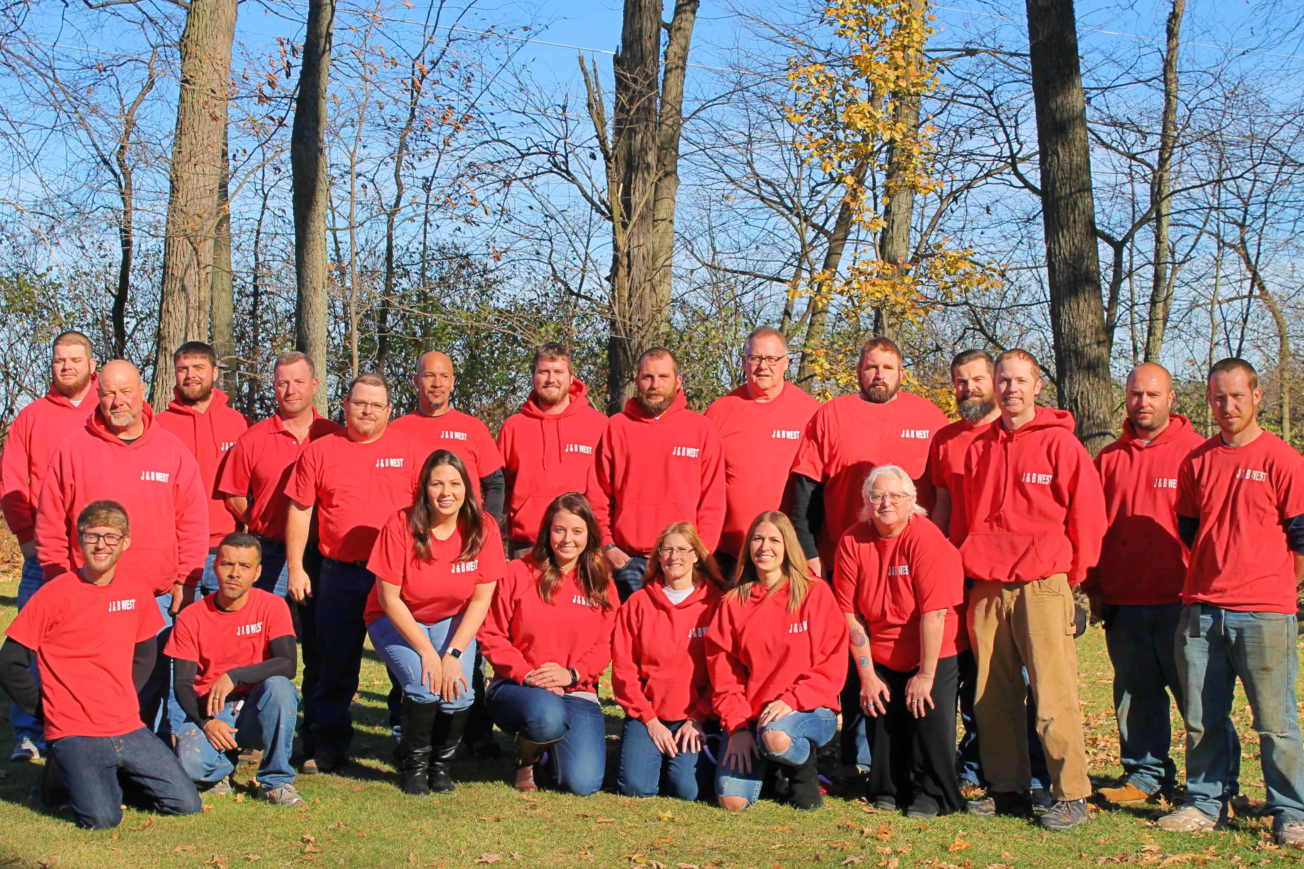 The J&amp;B West roofing contractor team.