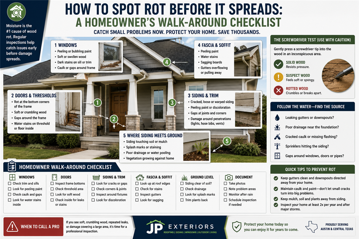 How to Spot Rot Before It Spreads: A Homeowner’s Walk-Around Checklist