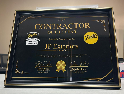 JP Exteriors Named Pella Contractor of the Year