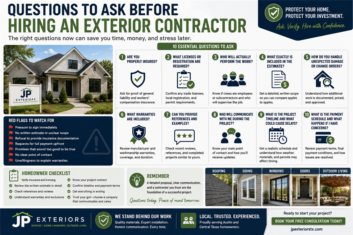 Questions to Ask Before Hiring an Exterior Contractor: 10 Things Every Homeowner Should Know